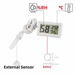 Termo-higrometru digital compact cu sondă pentru măsurarea umidității și temperaturii 1.3 m, negru