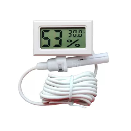 Termo-higrometru digital compact cu sondă pentru măsurarea umidității și temperaturii 1.3 m, negru