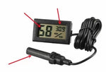 Termo-higrometru digital compact cu sondă pentru măsurarea umidității și temperaturii 1.3 m, negru