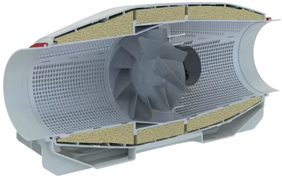 Vents Stream 150/160 - ventilator turbionar insonorizat (canal) 540 m3/h